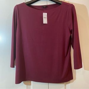 Ann Taylor Factory Rayon Boatneck Tee
